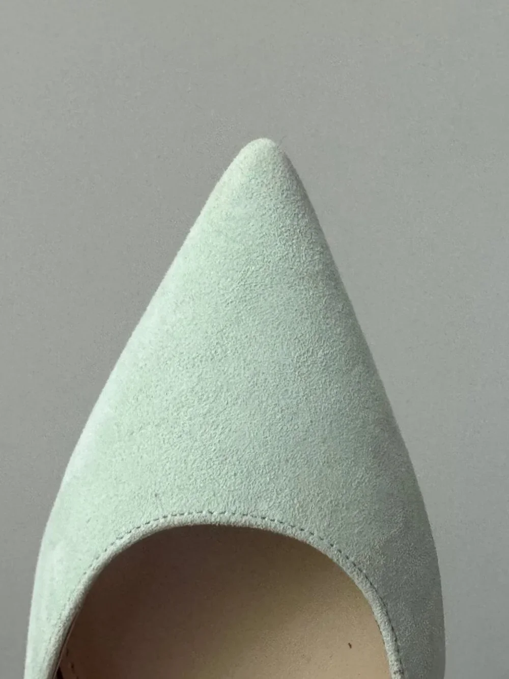 Nine West Arlene Suede Pointy Toe Kitten Heel Pumps Mint Green- 7.5